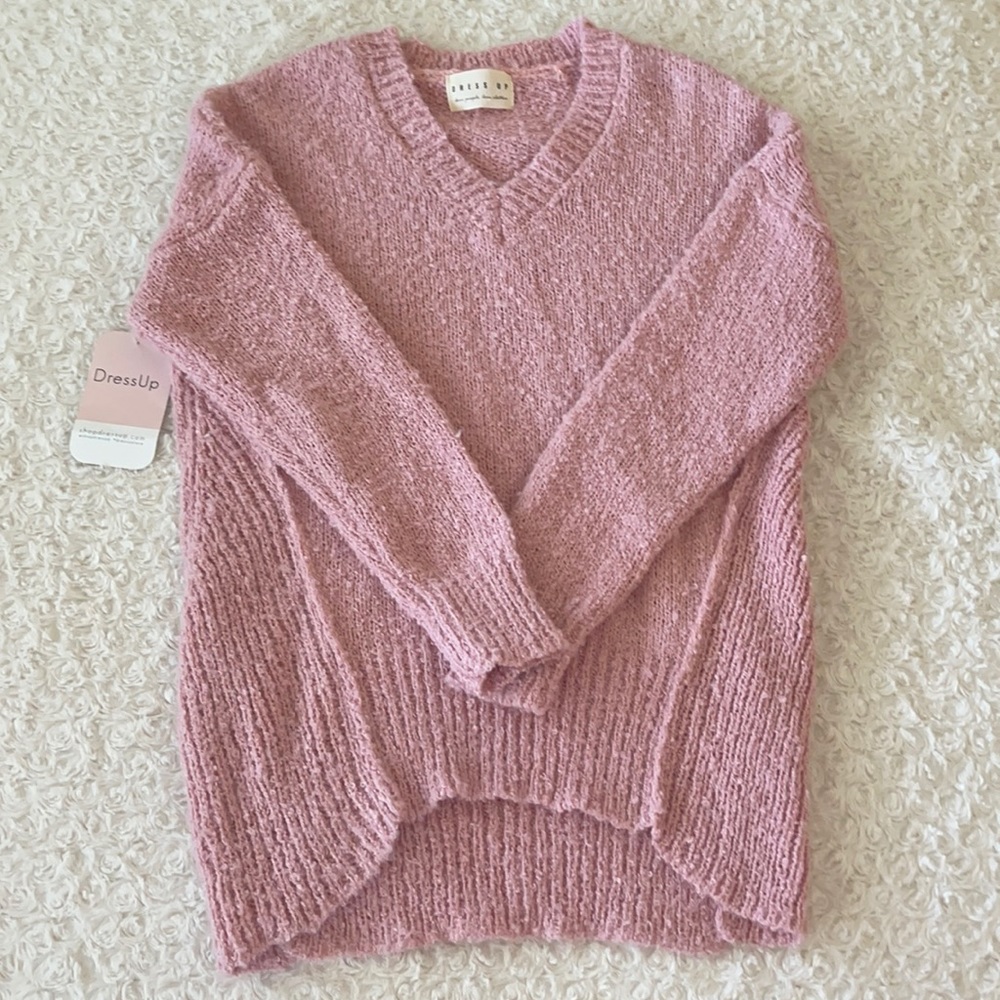 Dress Up sweater in Blush size small NEW